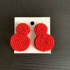 Red Statement Earrings